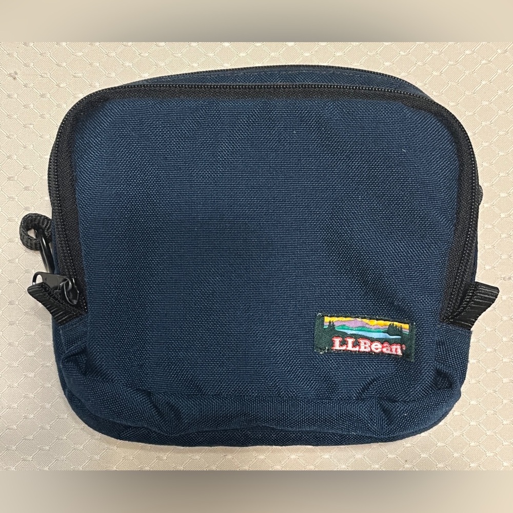 Vintage LL Bean Pouch Fanny Belt Bag Fanny Pack Crossbody - NAVY
